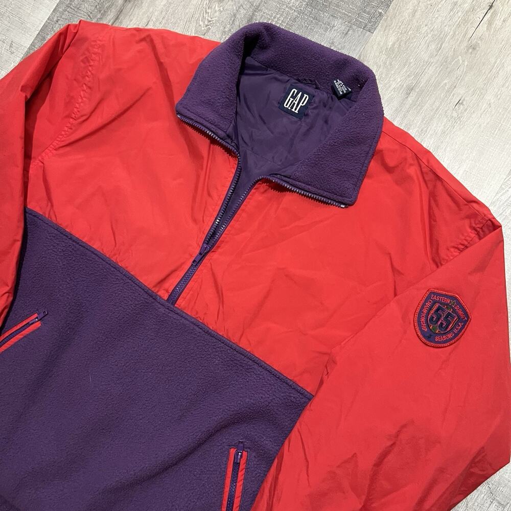 VTG Gap 90s Purple/Red Eastern Summit Championship Hybrid Fleece Jacket Large - Picture 3 of 6